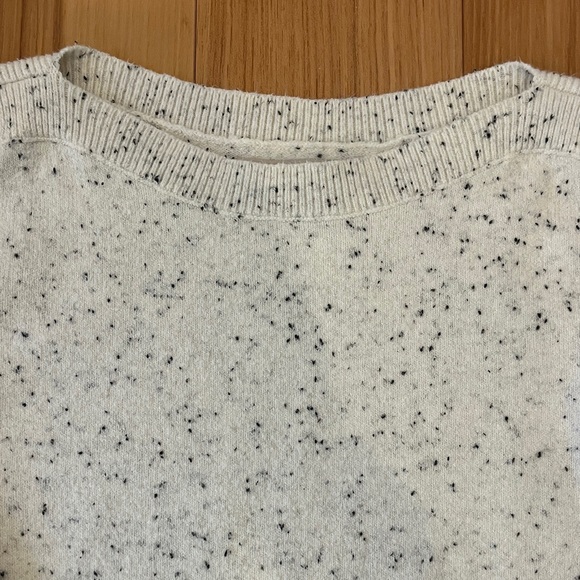 LOFT Speckled Cream Boatneck Sweater - Picture 4 of 7